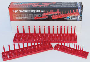 3 Pc. SAE Socket Tray Set